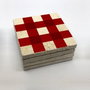 Hermia TBA5022 Felpudo de Cristal 4 Piezas Piedra Natural 10 x 10 x 1 cm